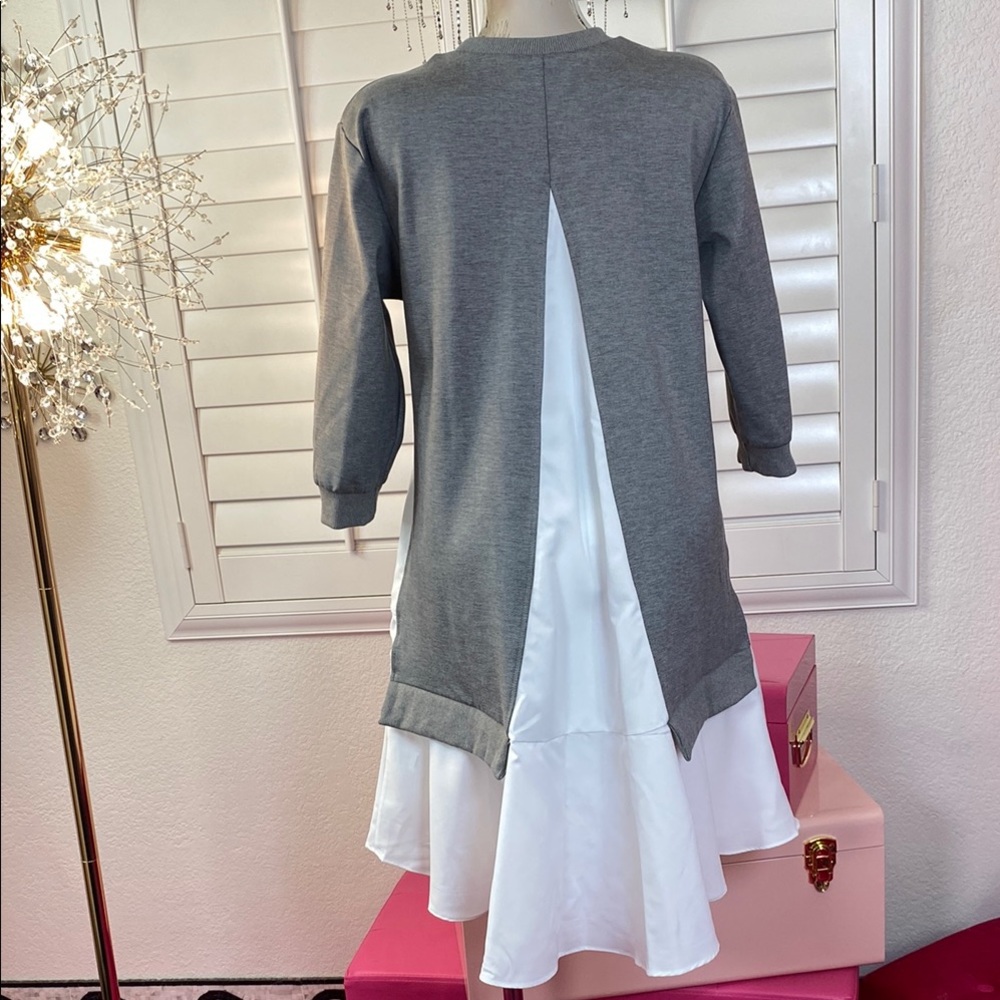 Gray & White Women's Dress